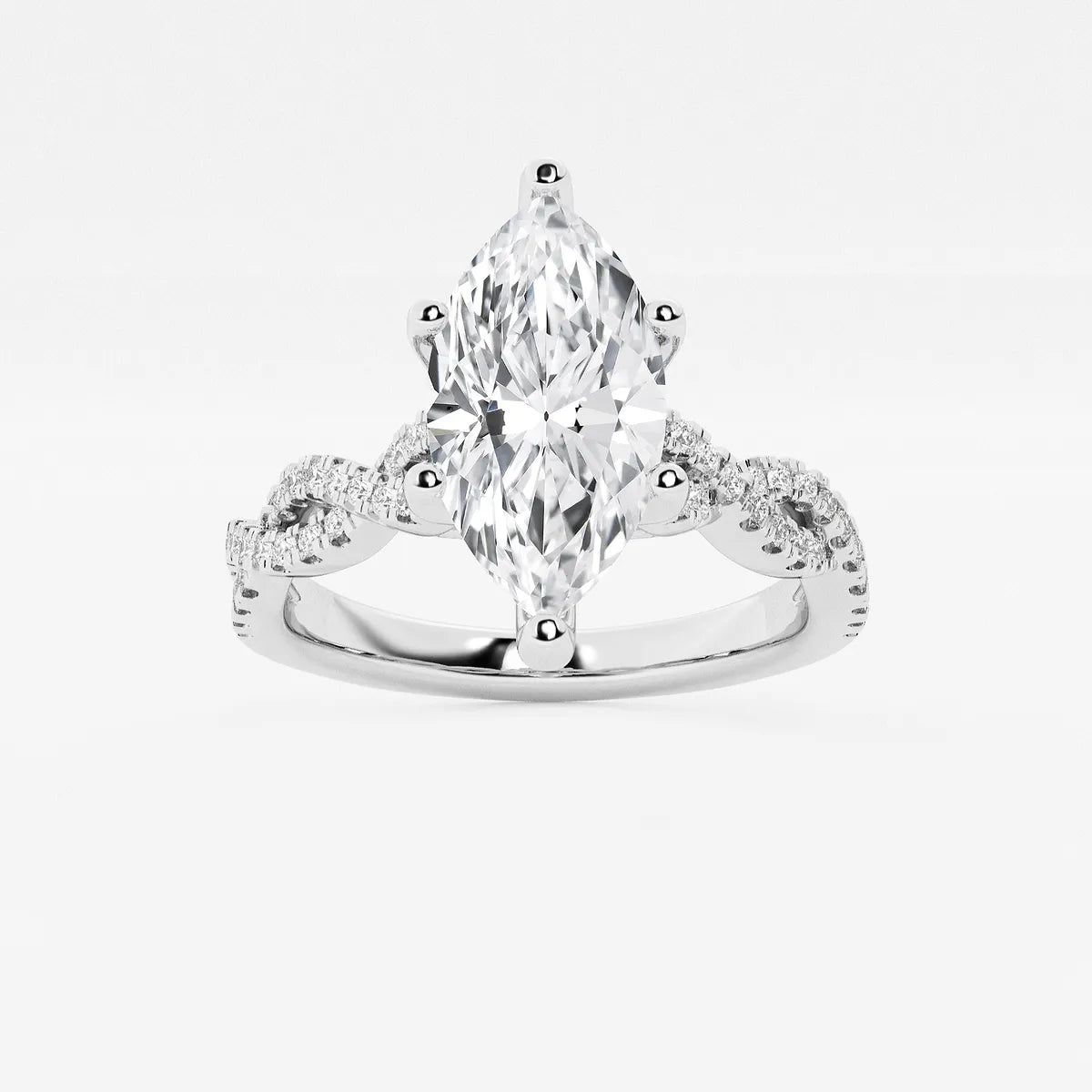 Eterna Marquise Lab-Grown Diamond Double Twist Engagement Ring