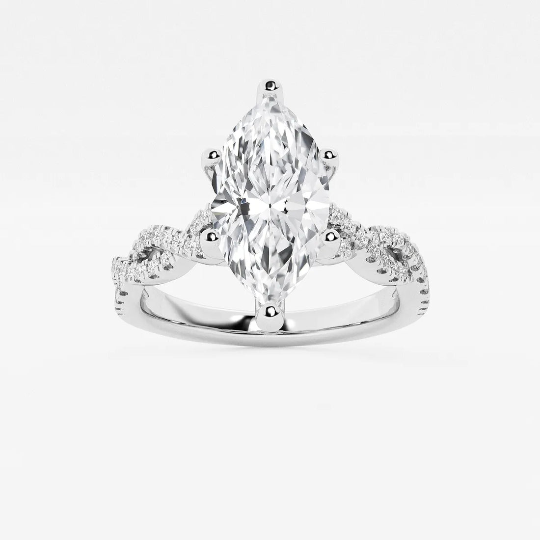 Eterna Marquise Lab-Grown Diamond Double Twist Engagement Ring