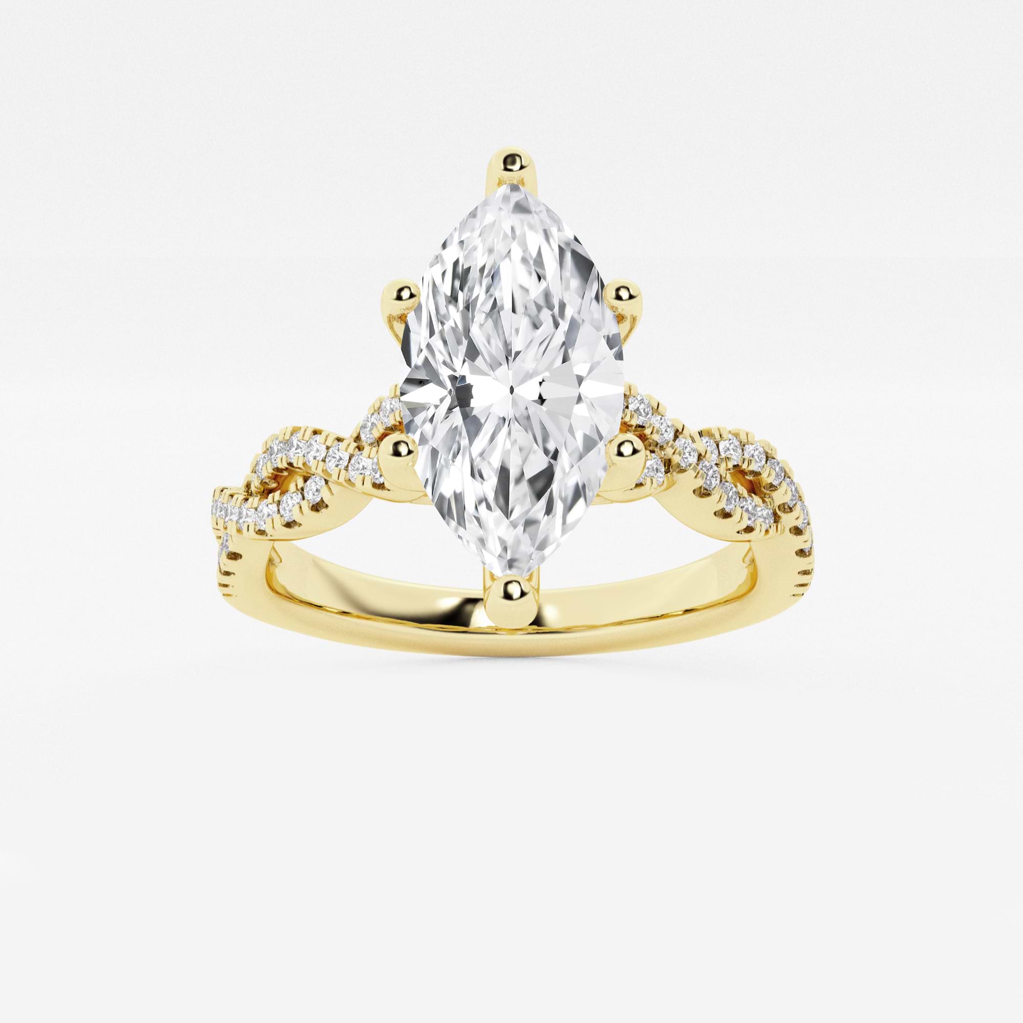 Eterna Marquise Lab-Grown Diamond Double Twist Engagement Ring