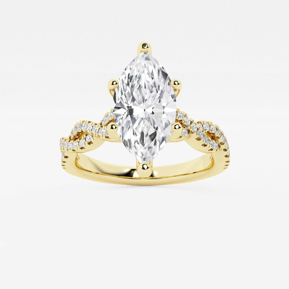 Eterna Marquise Lab-Grown Diamond Double Twist Engagement Ring