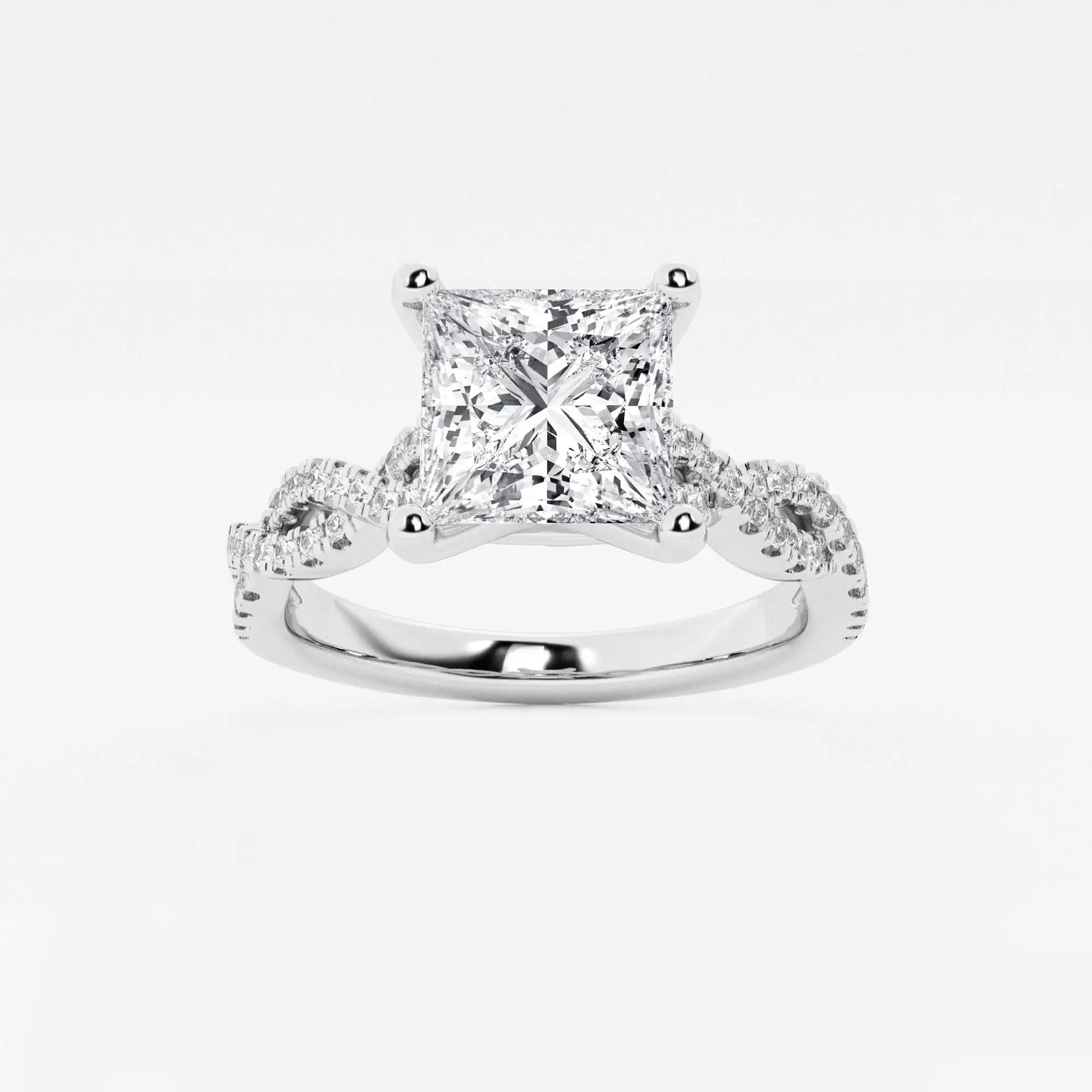 Twisté Éternelle Princess Cut Lab-Grown Diamond Double Twist Engagement Ring