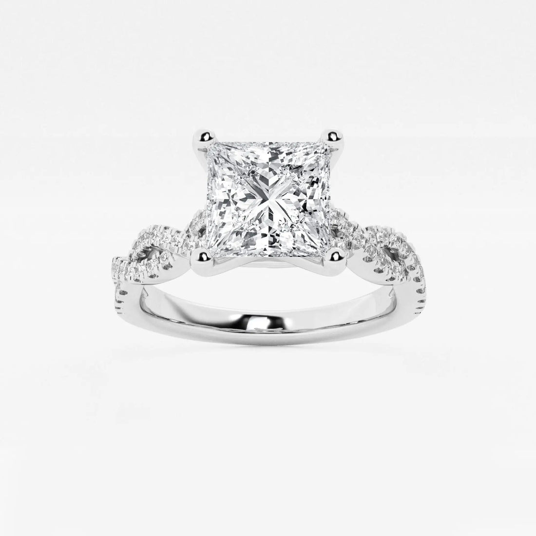 Twisté Éternelle Princess Cut Lab-Grown Diamond Double Twist Engagement Ring