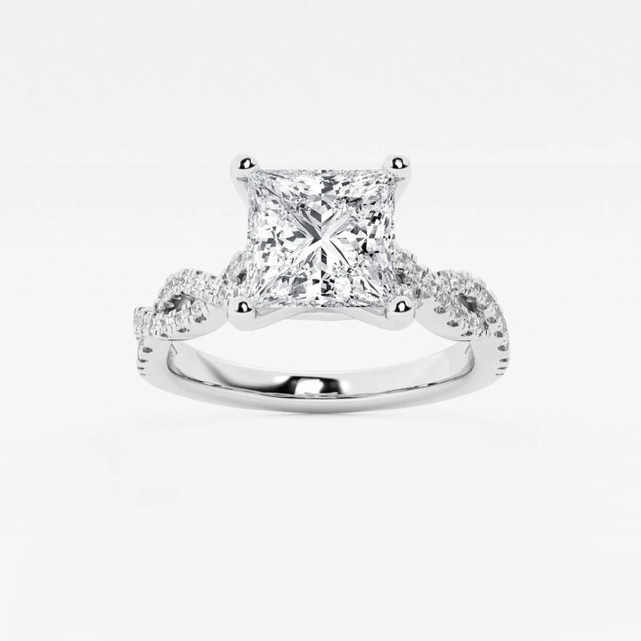 Twisté Éternelle Princess Cut Lab-Grown Diamond Double Twist Engagement Ring
