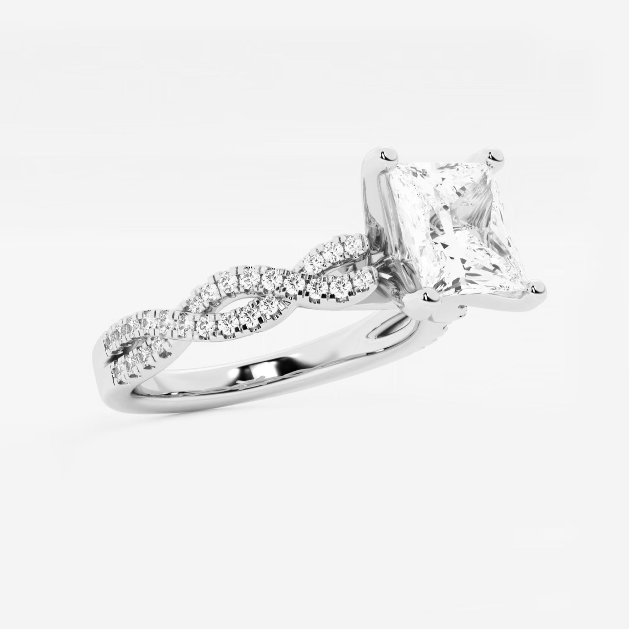 Twisté Éternelle Princess Cut Lab-Grown Diamond Double Twist Engagement Ring