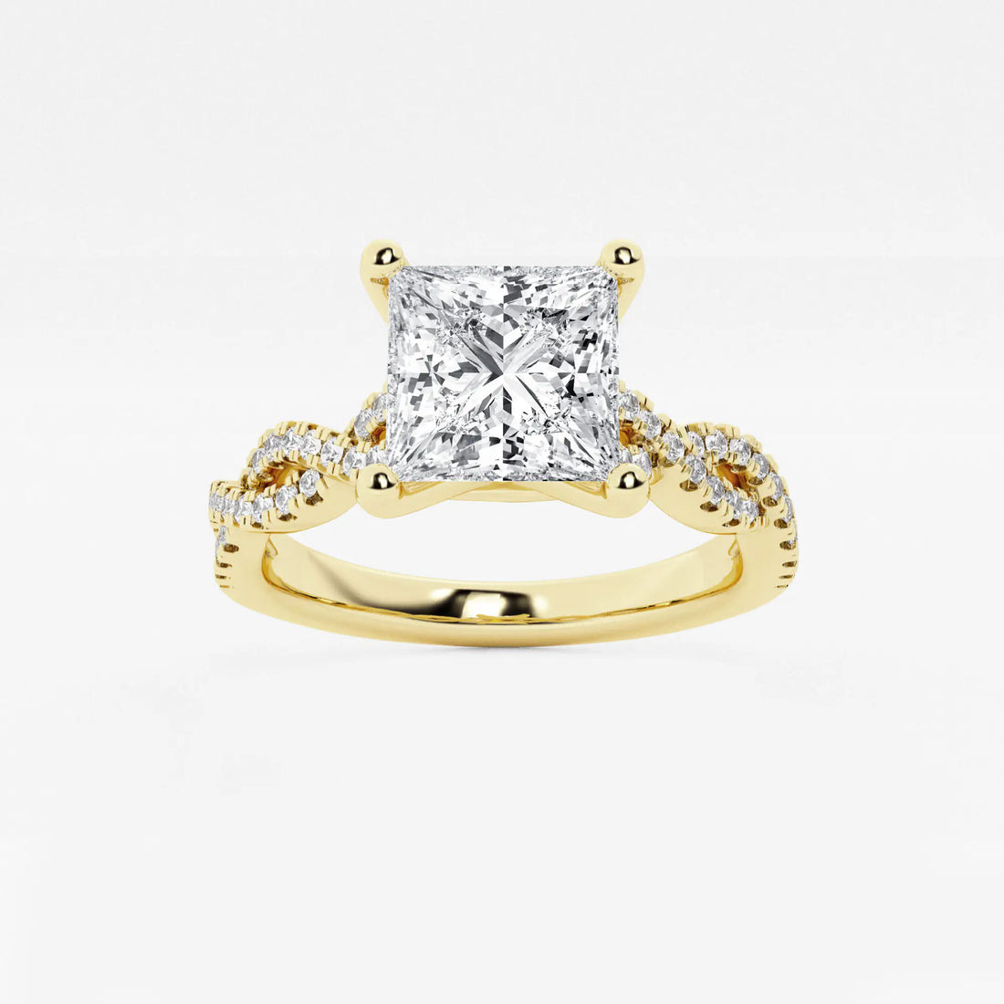 Twisté Éternelle Princess Cut Lab-Grown Diamond Double Twist Engagement Ring