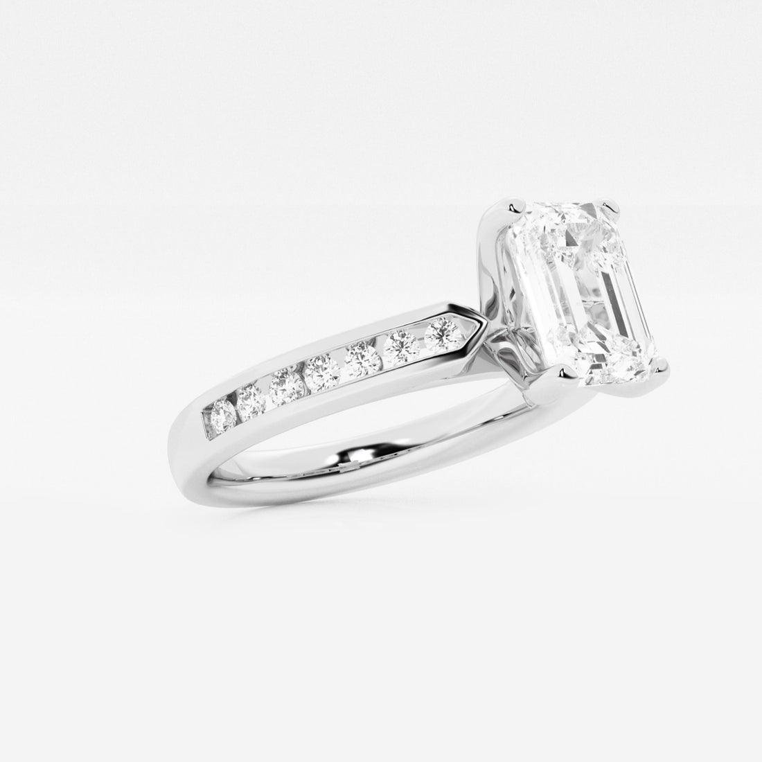 Emerald Cut Solitaire Engagement Ring