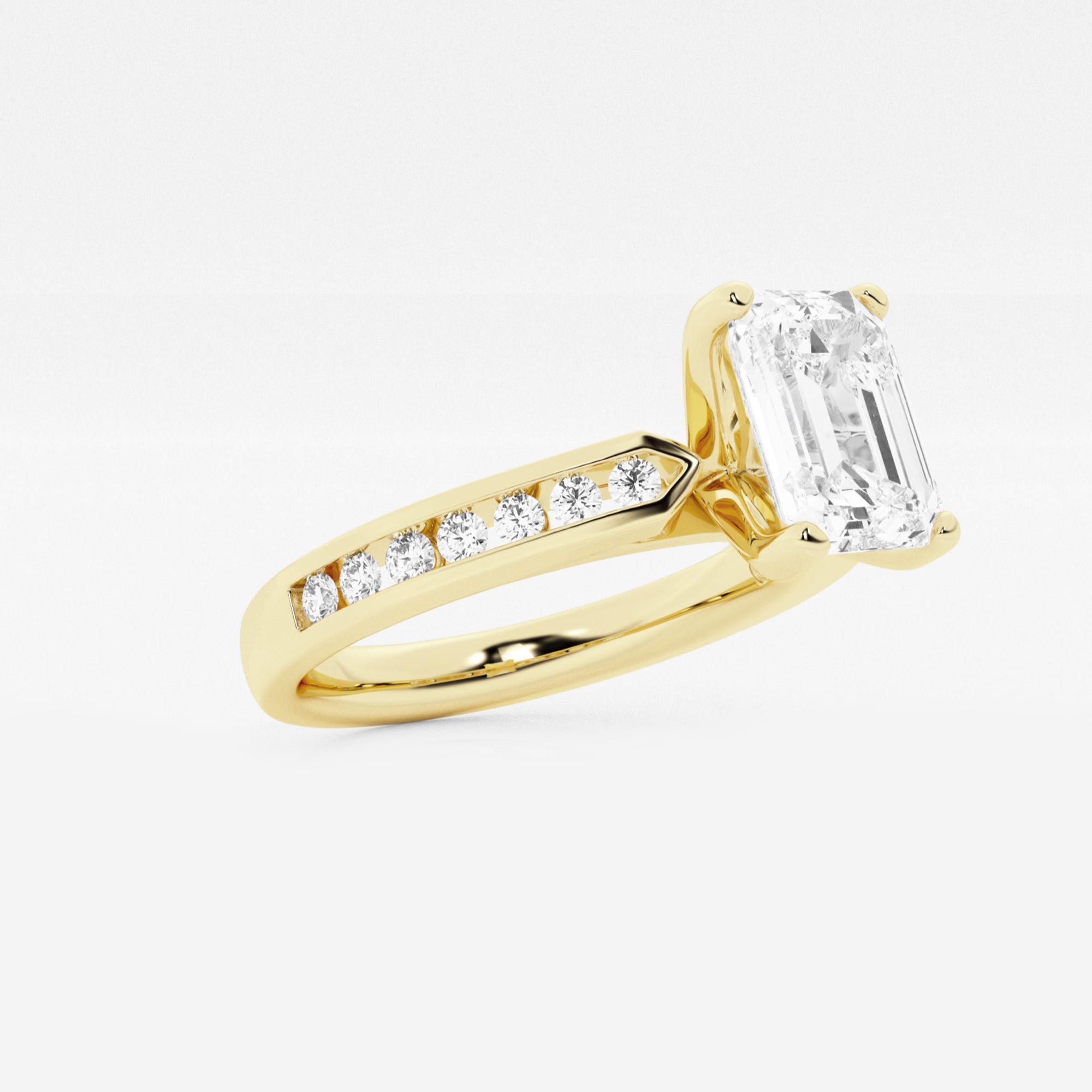 Emerald Cut Solitaire Engagement Ring