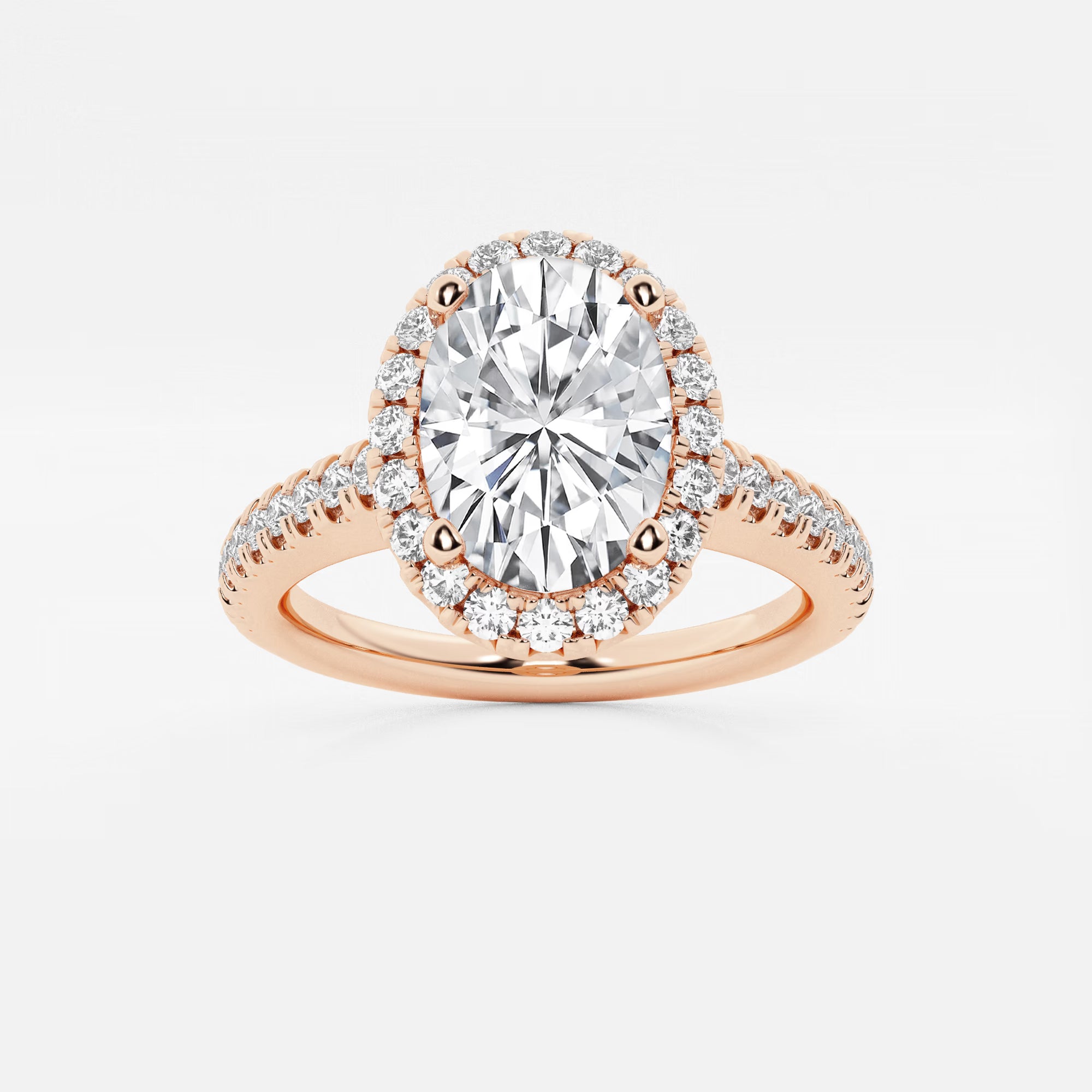 Oval Cut Halo Engagement Ring