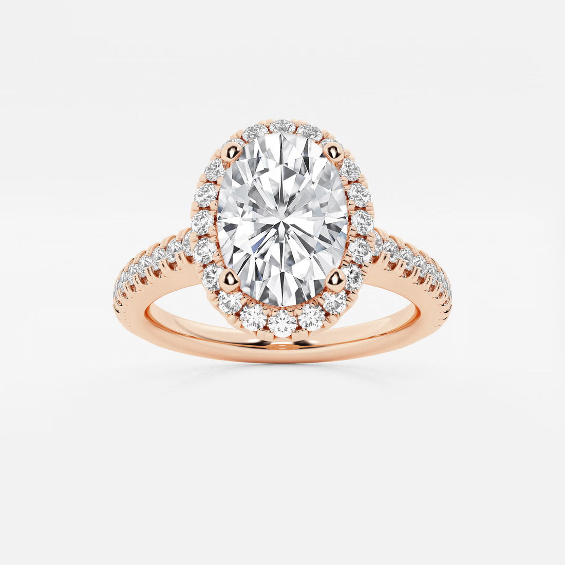 Oval Cut Halo Engagement Ring