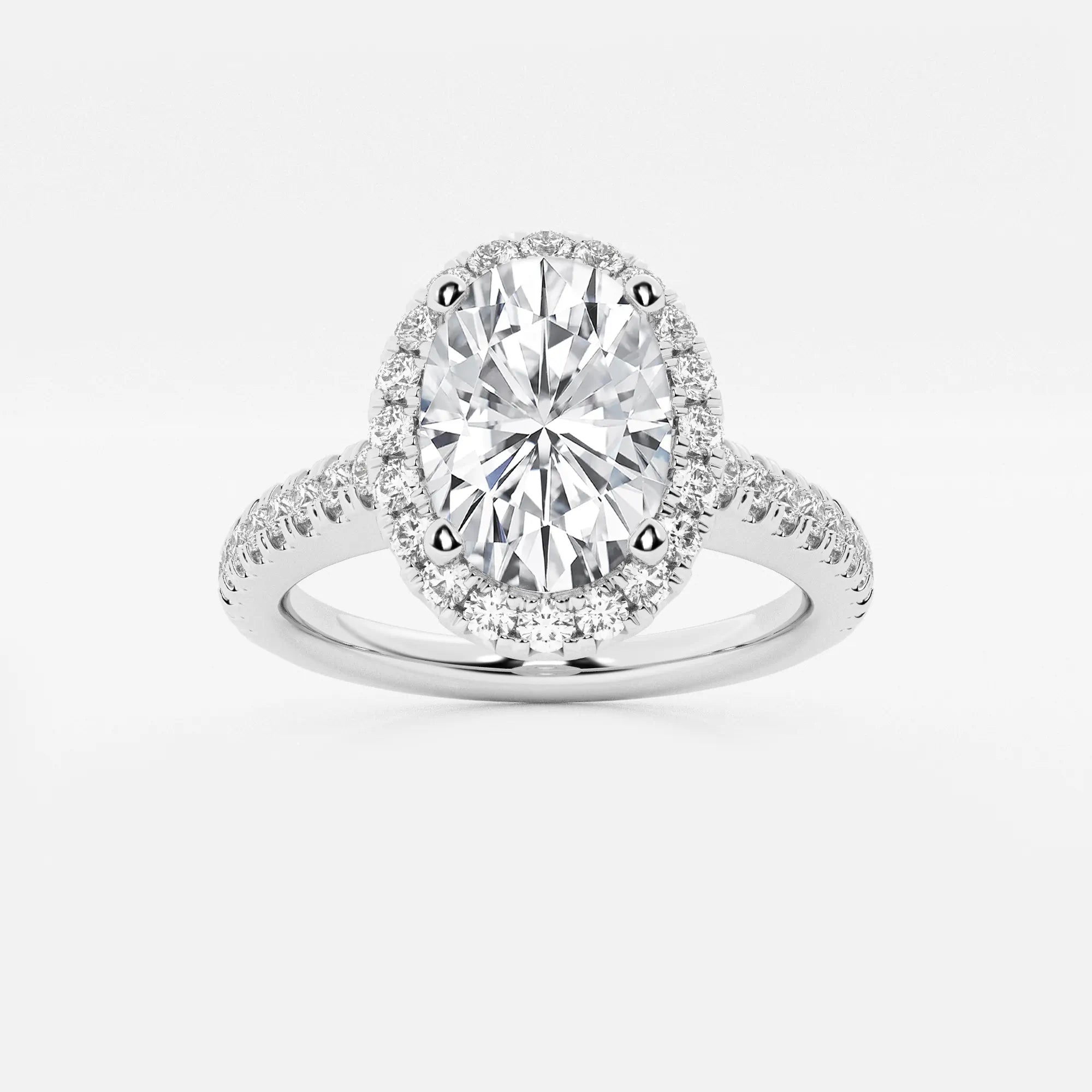 Oval Cut Halo Engagement Ring