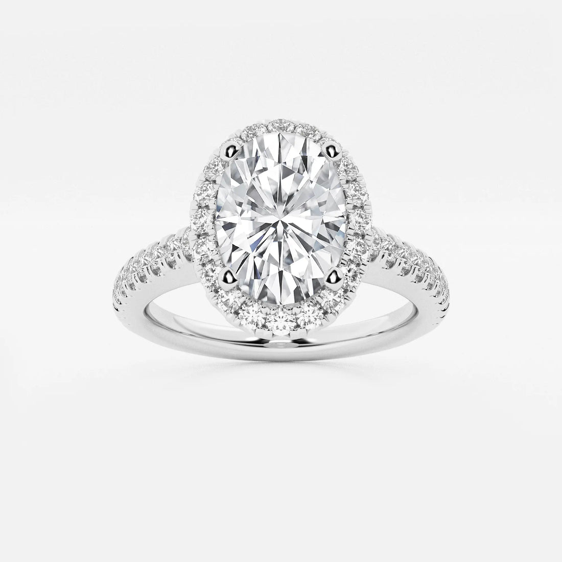 Oval Cut Halo Engagement Ring