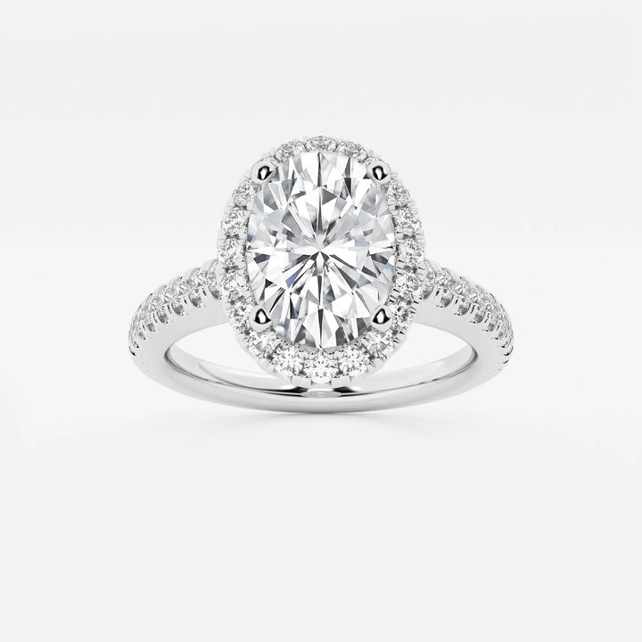 Oval Cut Halo Engagement Ring