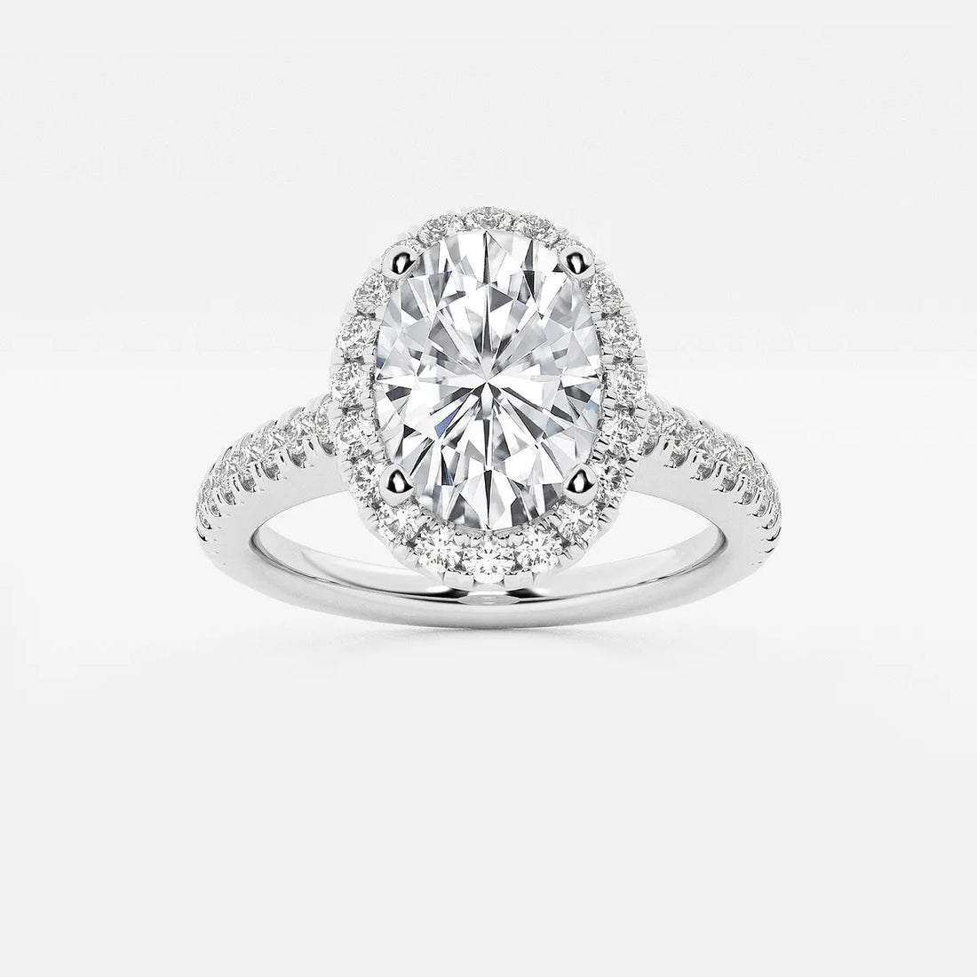 Oval Cut Halo Engagement Ring