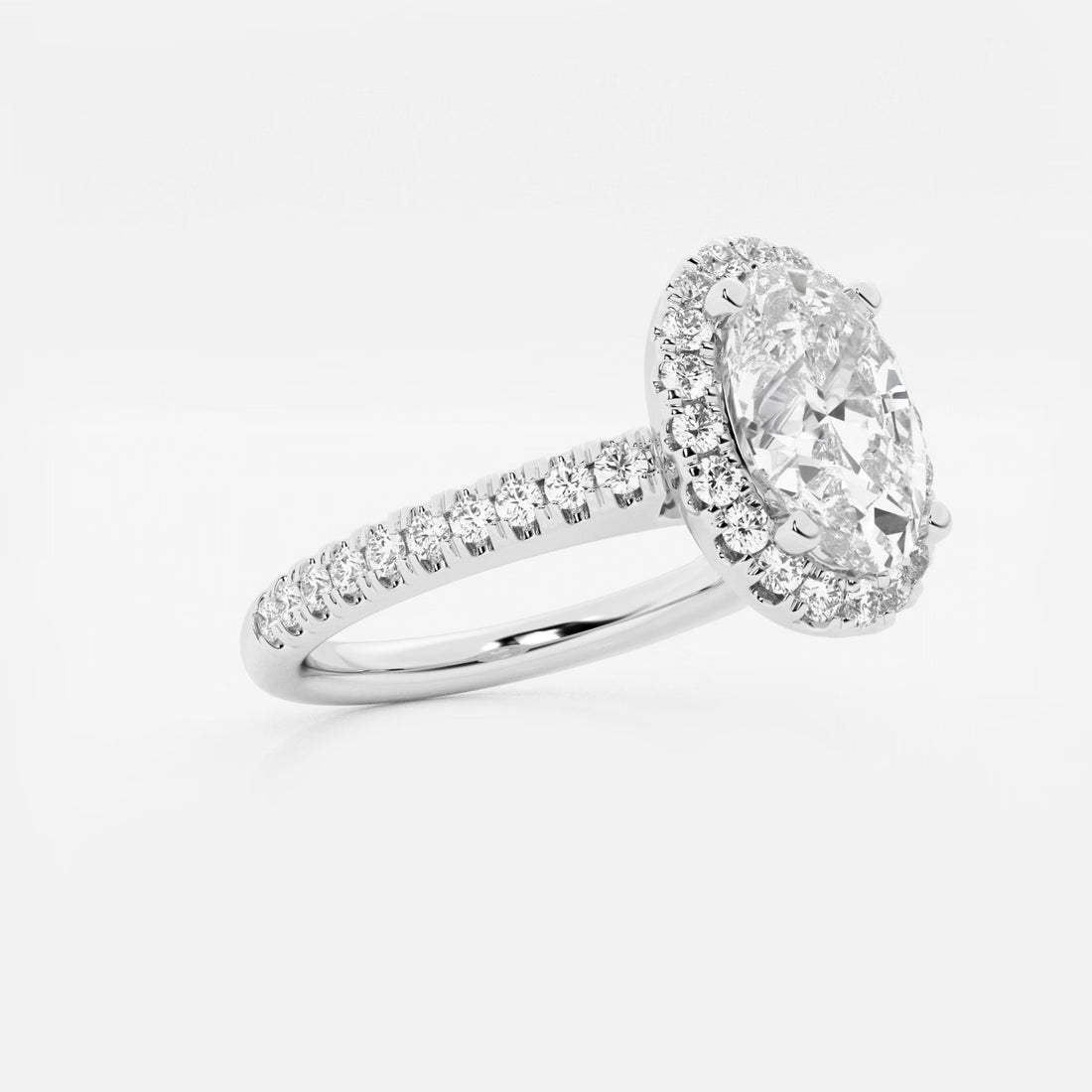Oval Cut Halo Engagement Ring