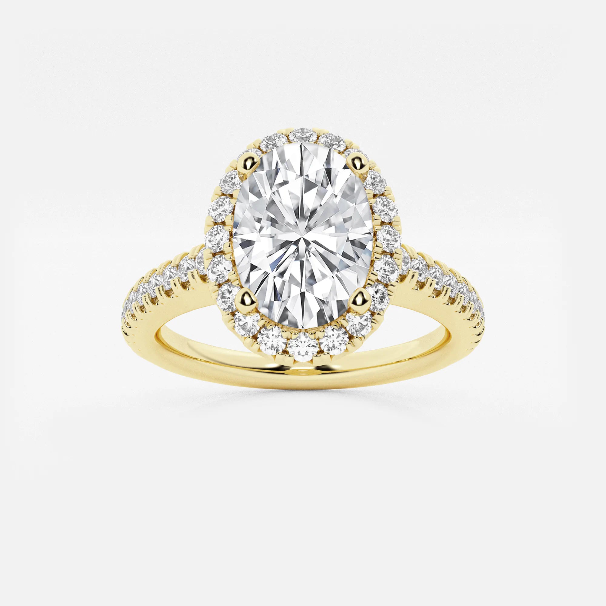 Oval Cut Halo Engagement Ring