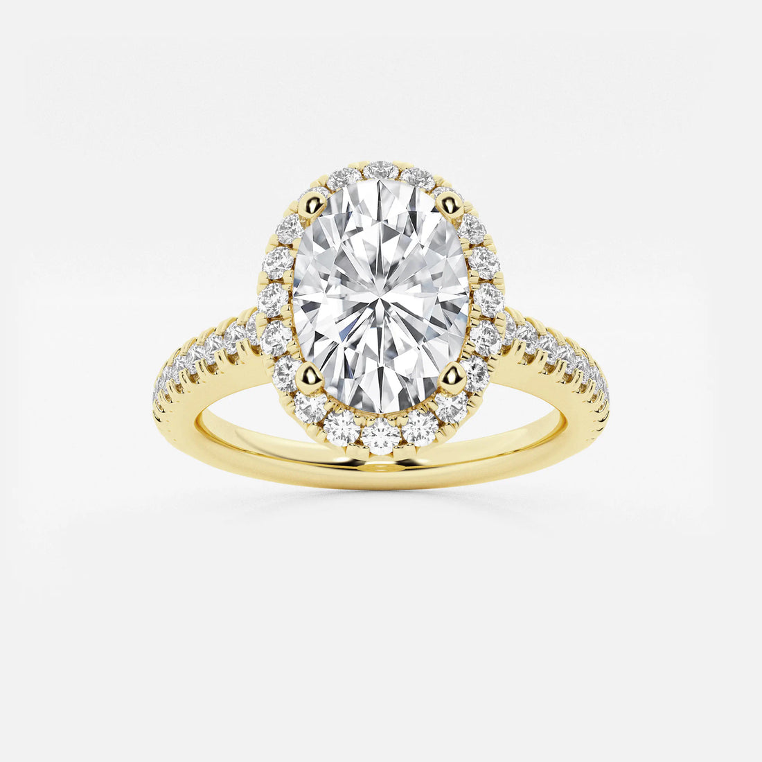 Oval Cut Halo Engagement Ring
