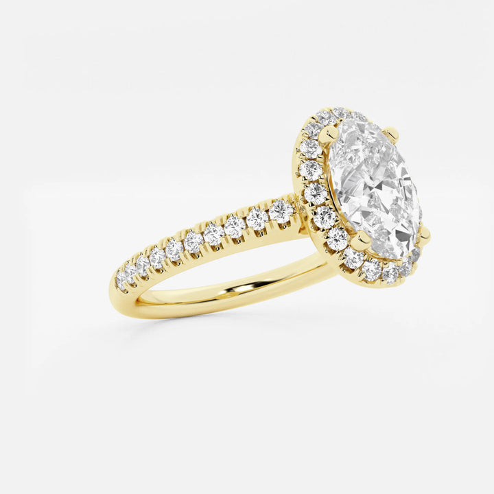 Oval Cut Halo Engagement Ring