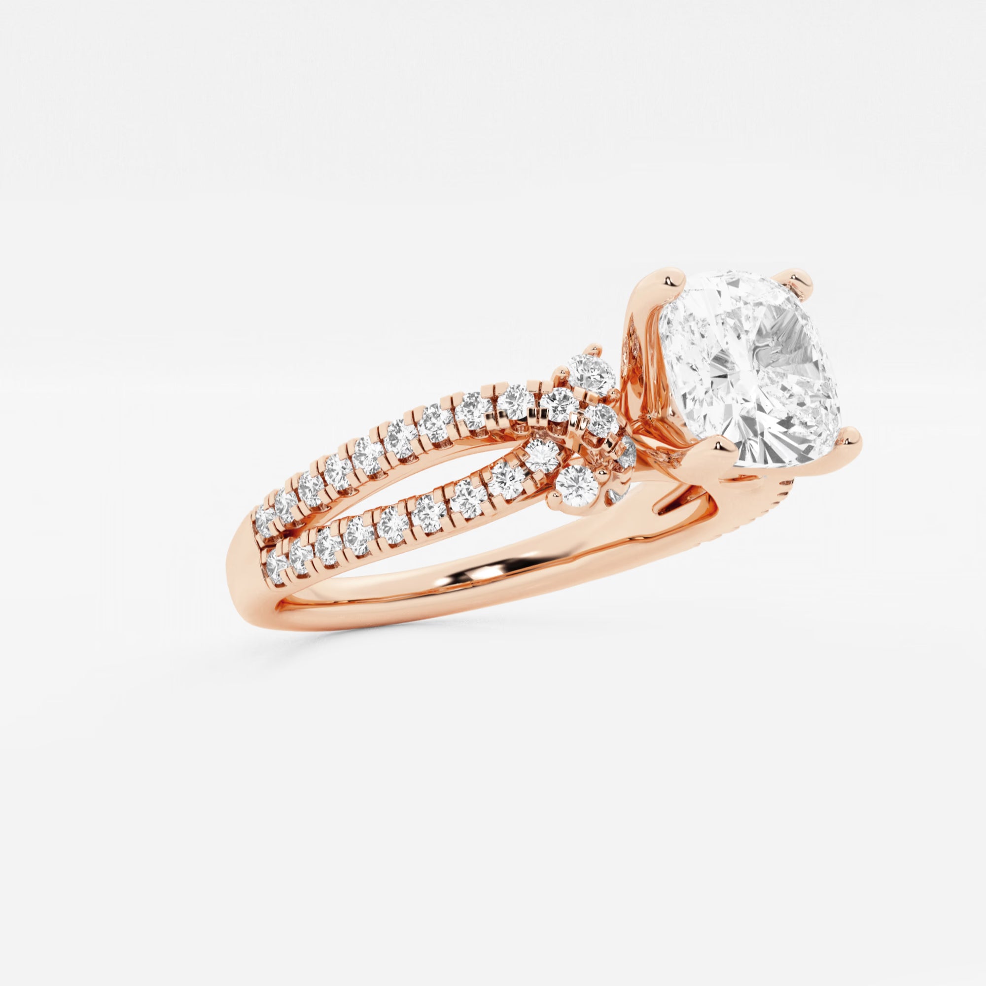 Emerald Lab-Grown Diamond Petite Bow Engagement Ring