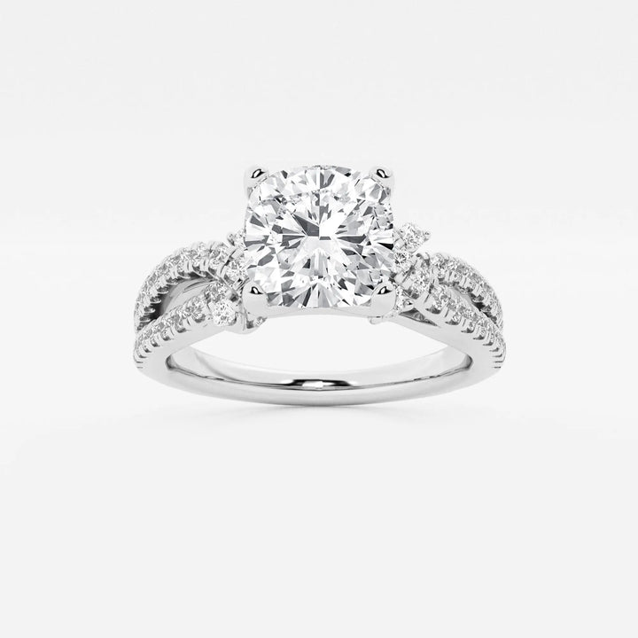 Emerald Lab-Grown Diamond Petite Bow Engagement Ring