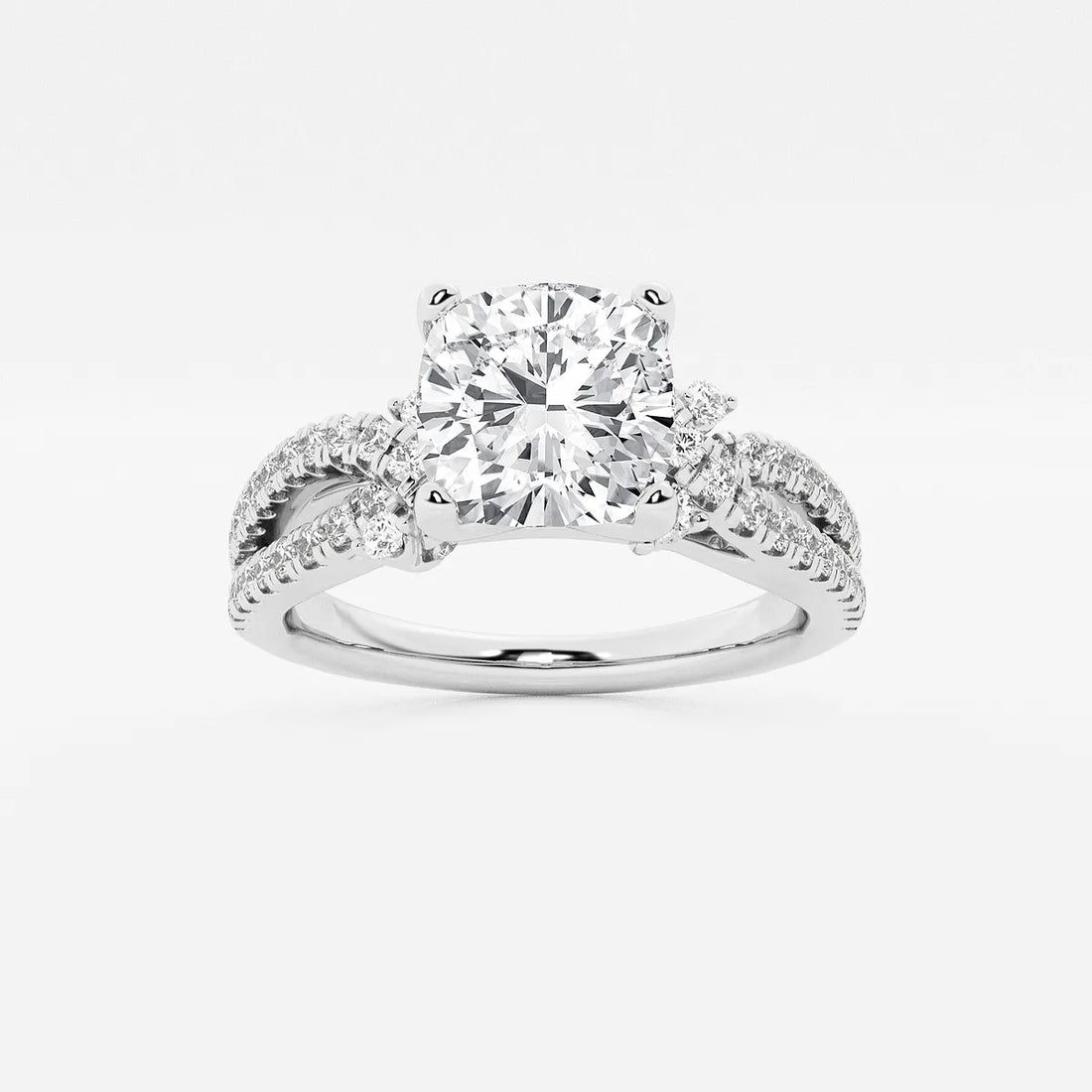 Emerald Lab-Grown Diamond Petite Bow Engagement Ring