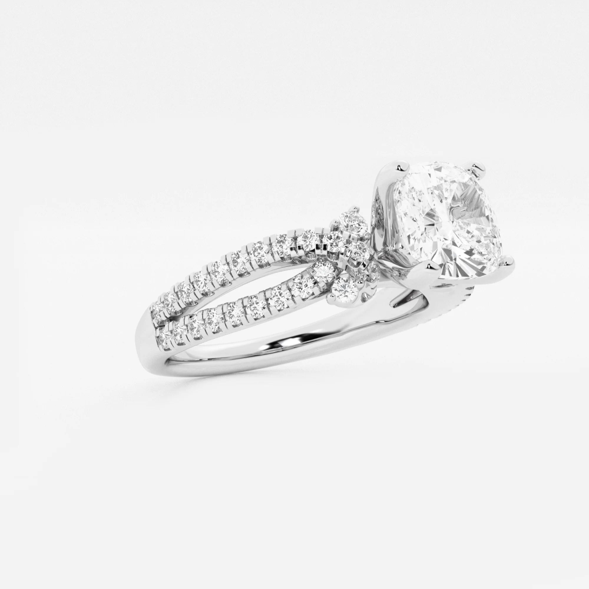 Emerald Lab-Grown Diamond Petite Bow Engagement Ring