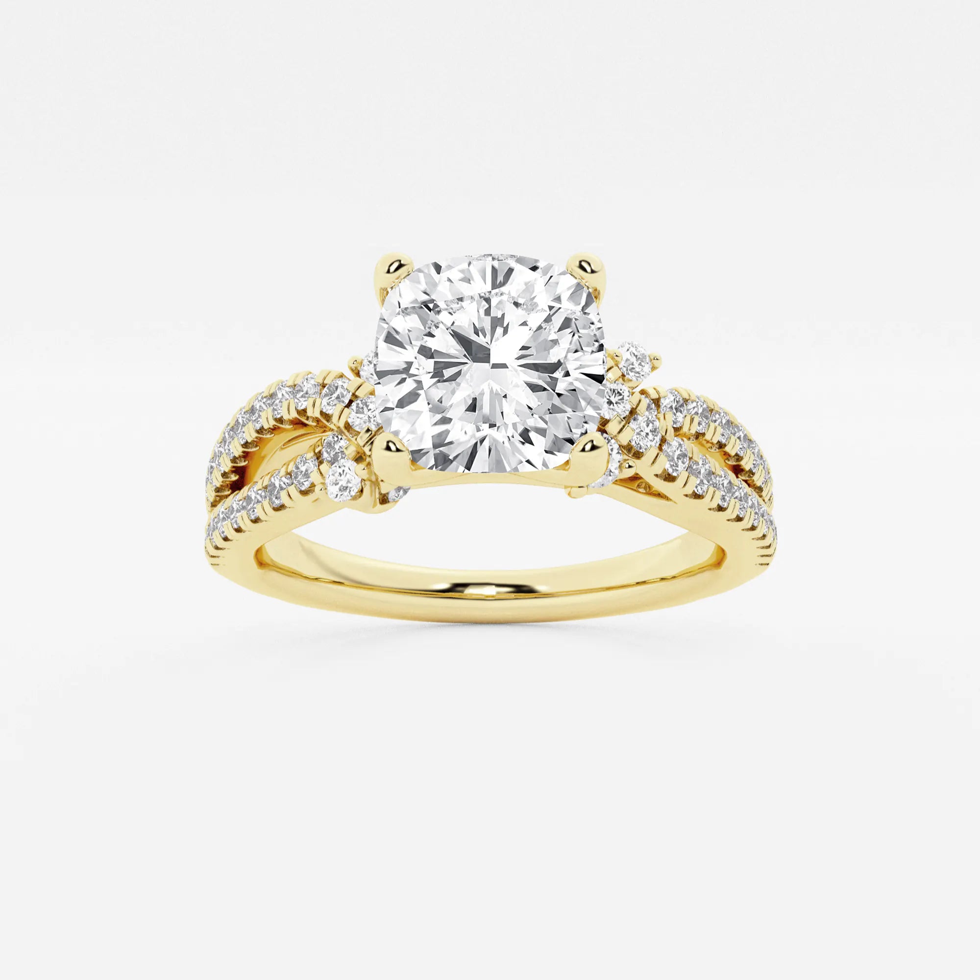 Emerald Lab-Grown Diamond Petite Bow Engagement Ring