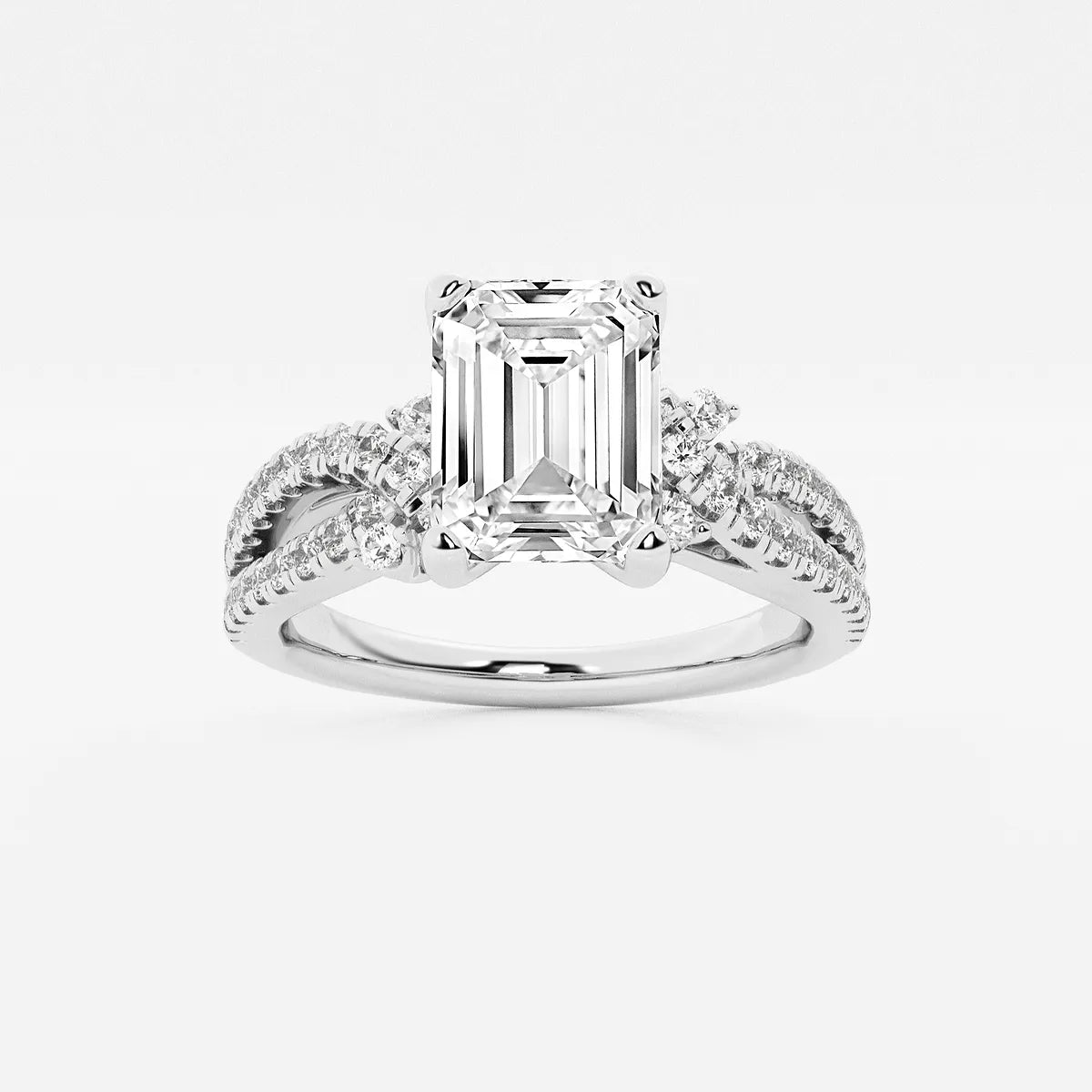 Emerald Cut Lab Grown Diamond Engagement Ring