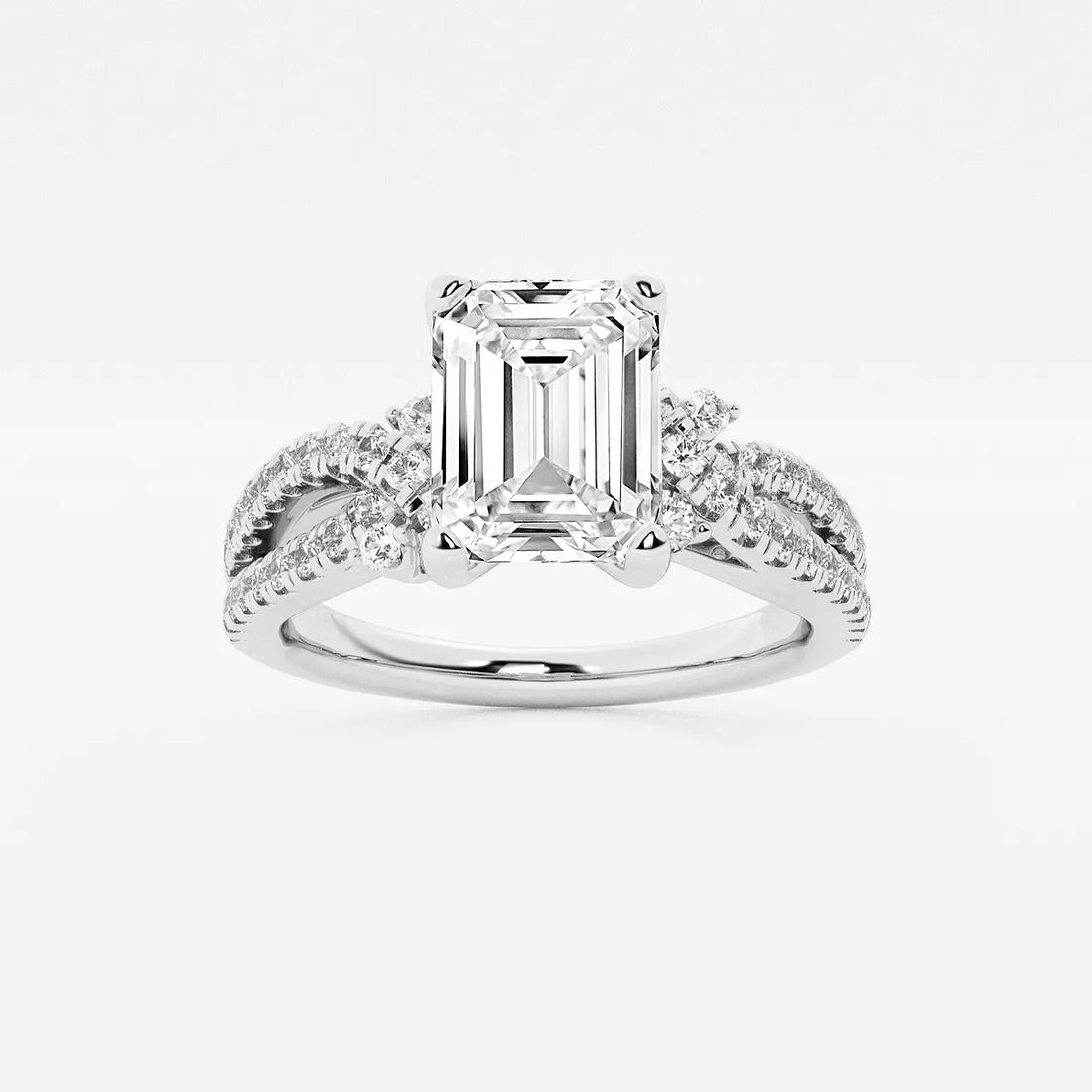 Emerald Cut Lab Grown Diamond Engagement Ring