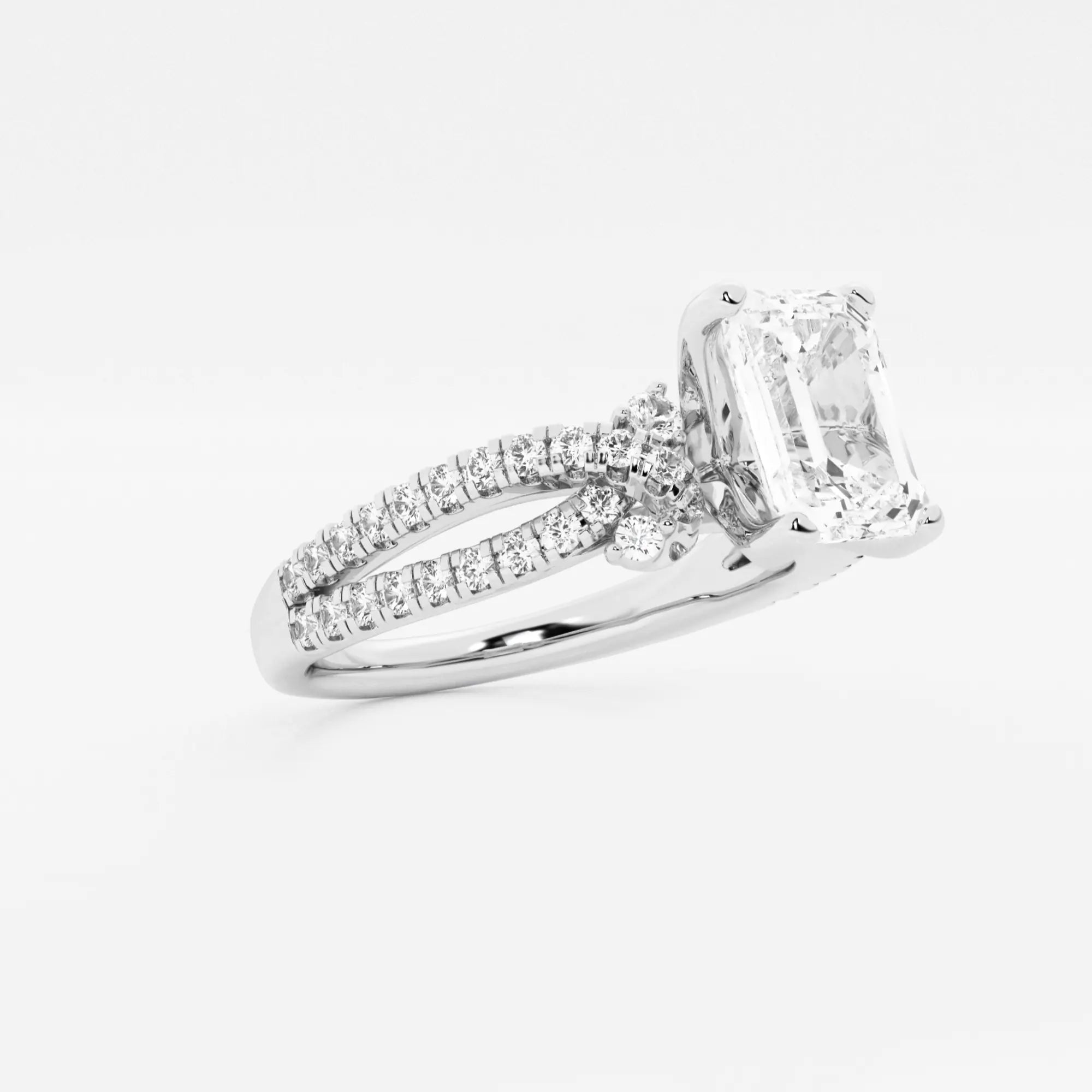 Emerald Cut Lab Grown Diamond Engagement Ring