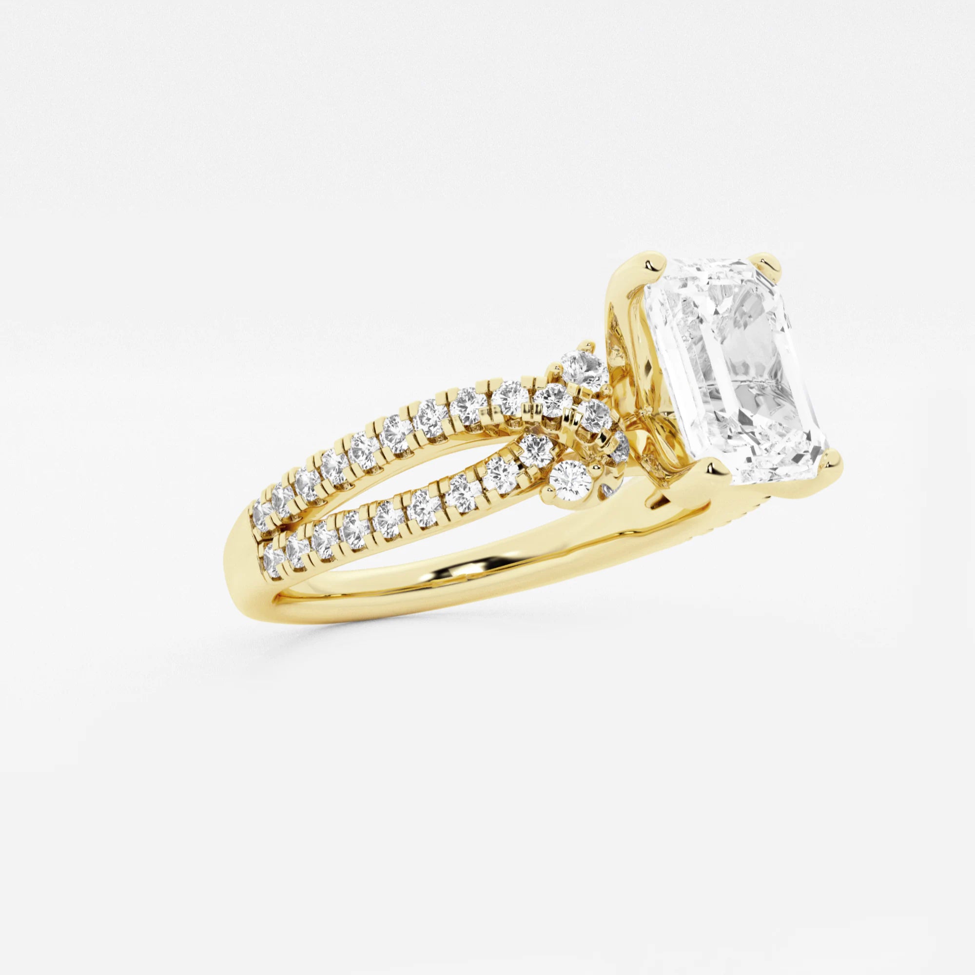Emerald Cut Lab Grown Diamond Engagement Ring