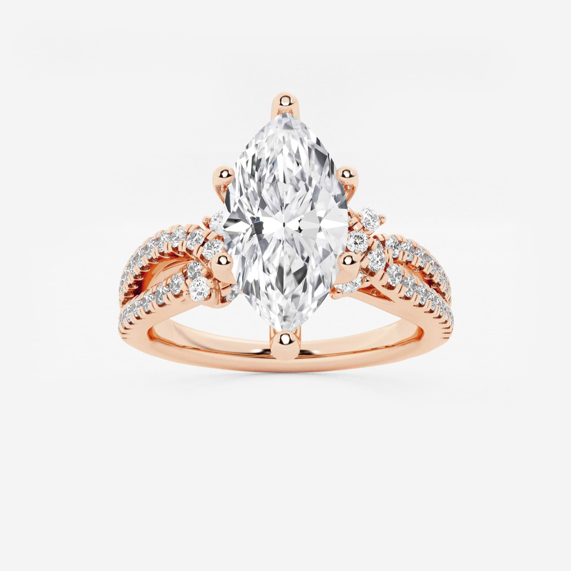 Bellara Marquise Lab-Grown Diamond Petite Bow Engagement Ring