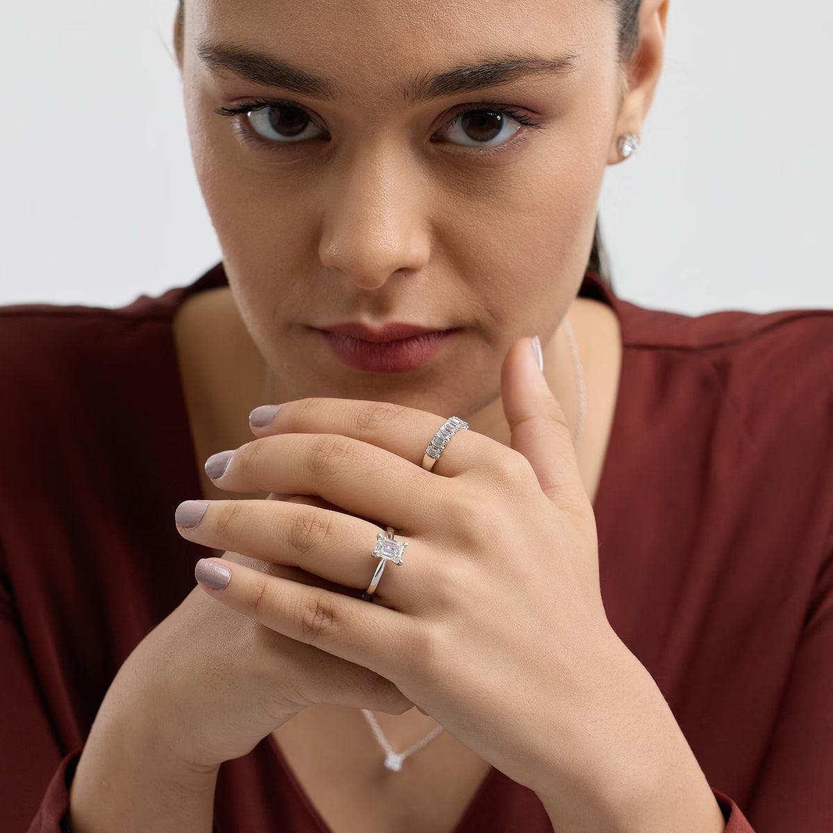 Timeless Radiant Cut Lab Grown Diamond Anniversary Band in Solid Gold