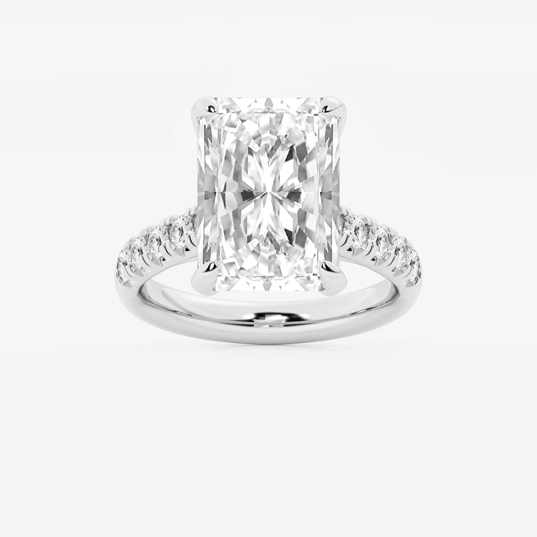 Celestia Radiant Lab-Grown Diamond French Pavé Engagement Ring