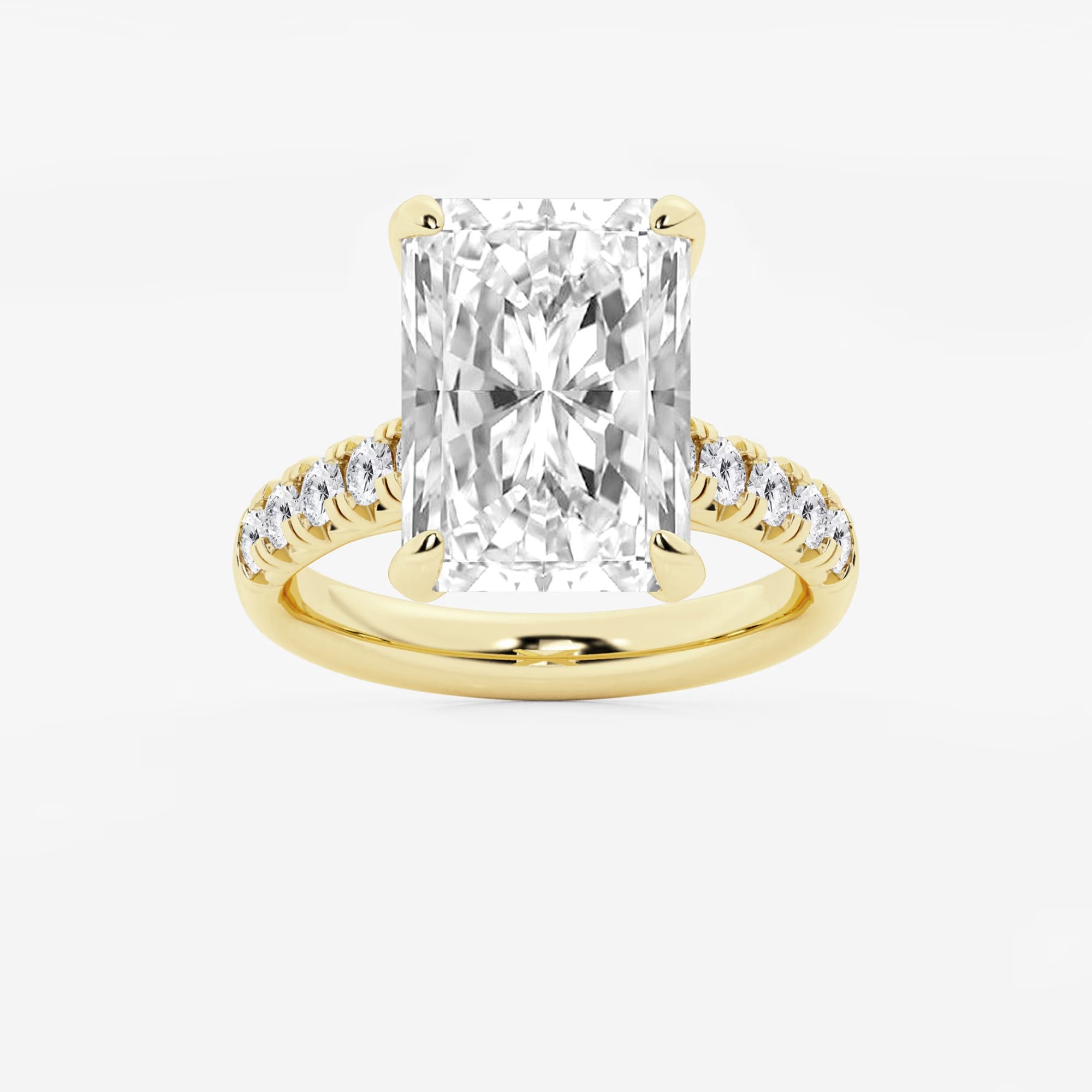 Celestia Radiant Lab-Grown Diamond French Pavé Engagement Ring