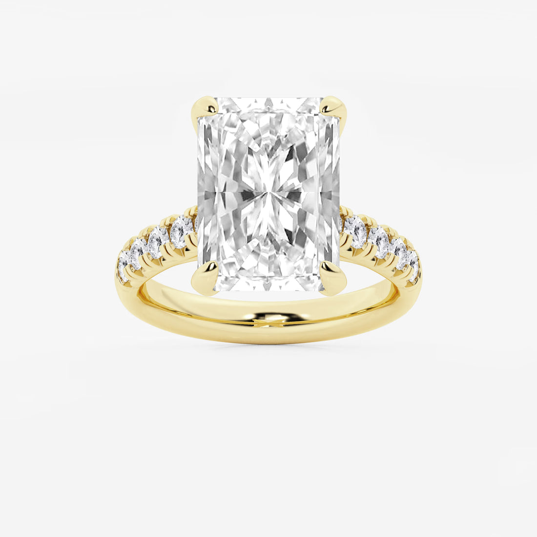 Celestia Radiant Lab-Grown Diamond French Pavé Engagement Ring