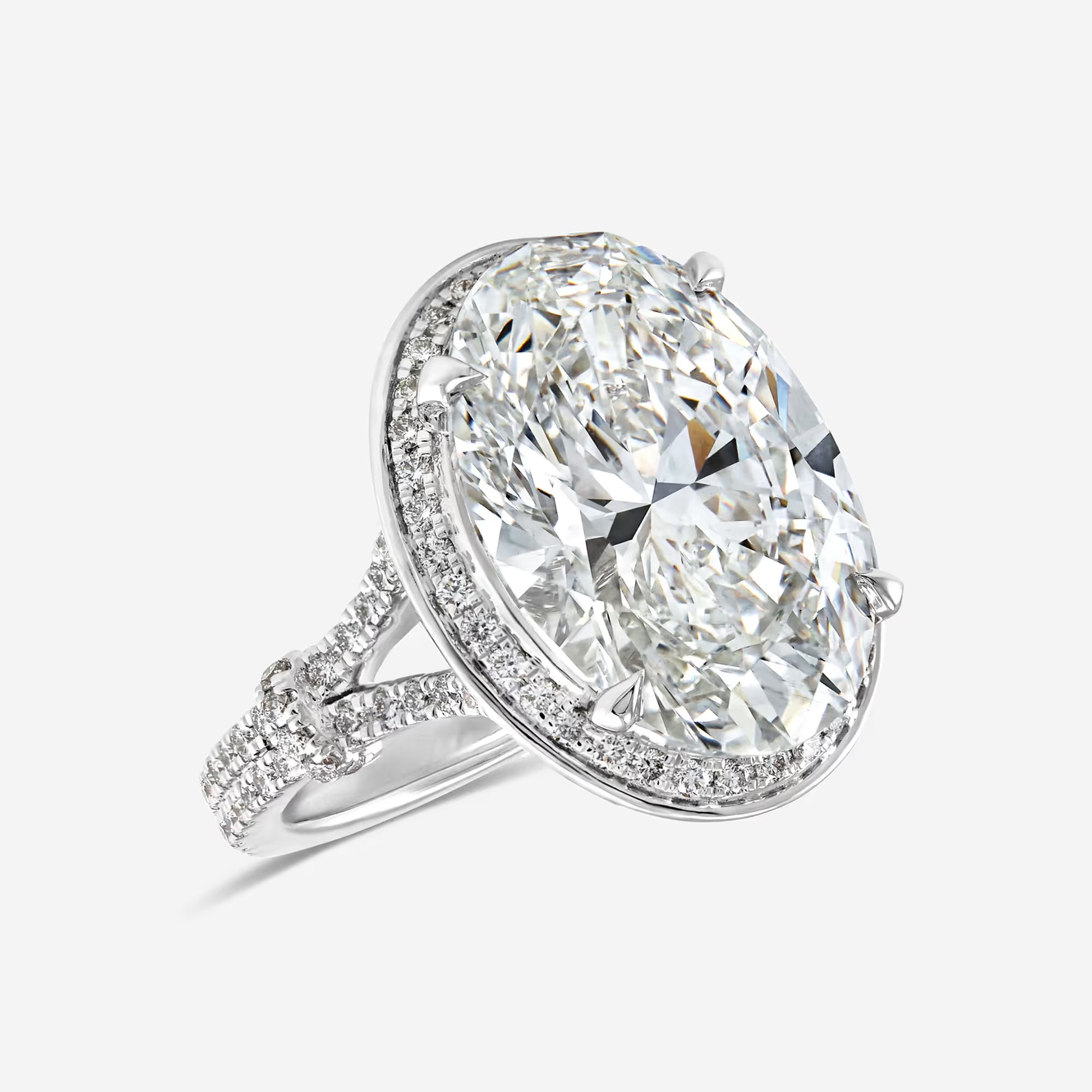 Oval Cut Halo Engagement Ring