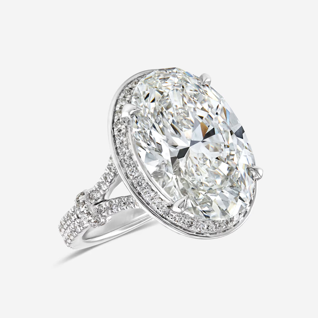 Oval Cut Halo Engagement Ring