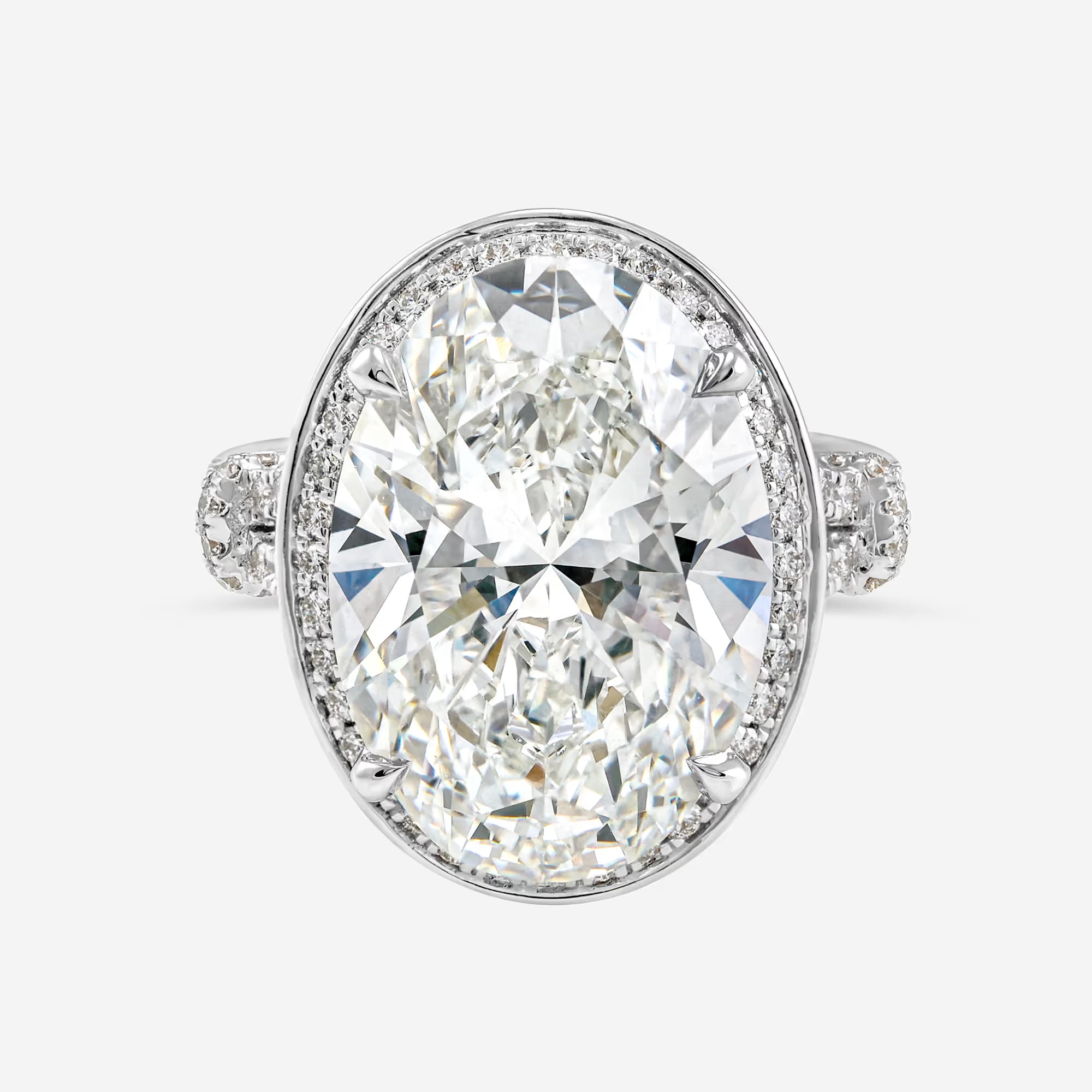 Oval Cut Halo Engagement Ring