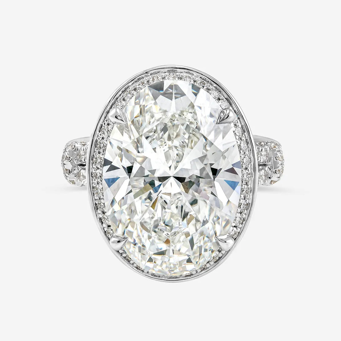 Oval Cut Halo Engagement Ring