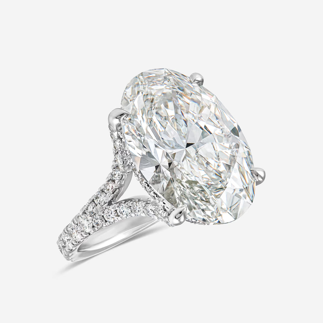 Modern Sculpted Lab-Grown Diamond Engagement Ring Inspired by Timeless Elegance
