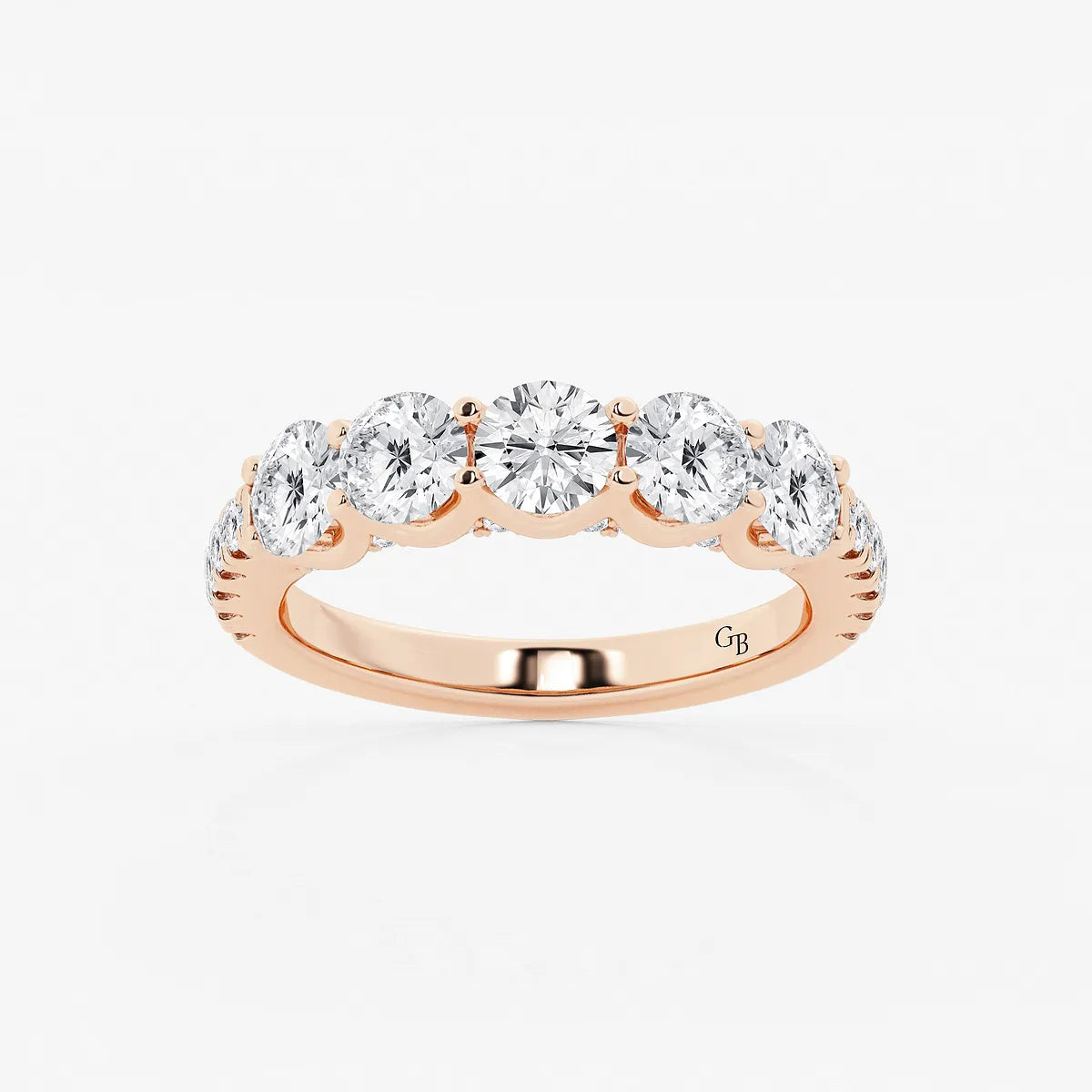 Amoréa Round Lab-Grown Diamond Five-Stone Anniversary Band