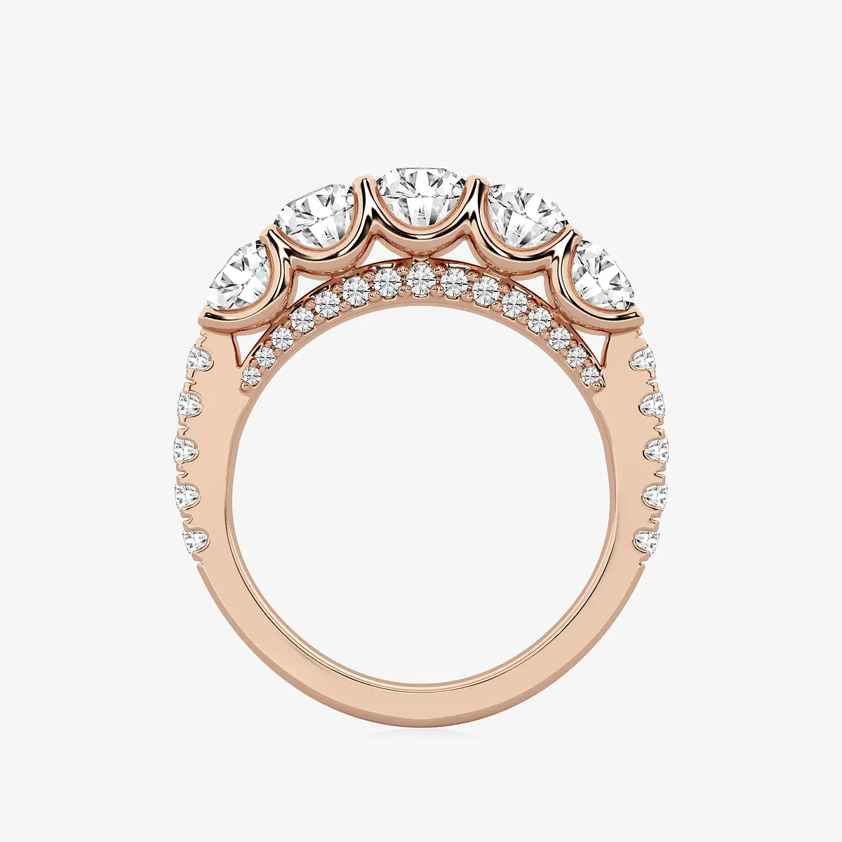 Amoréa Round Lab-Grown Diamond Five-Stone Anniversary Band