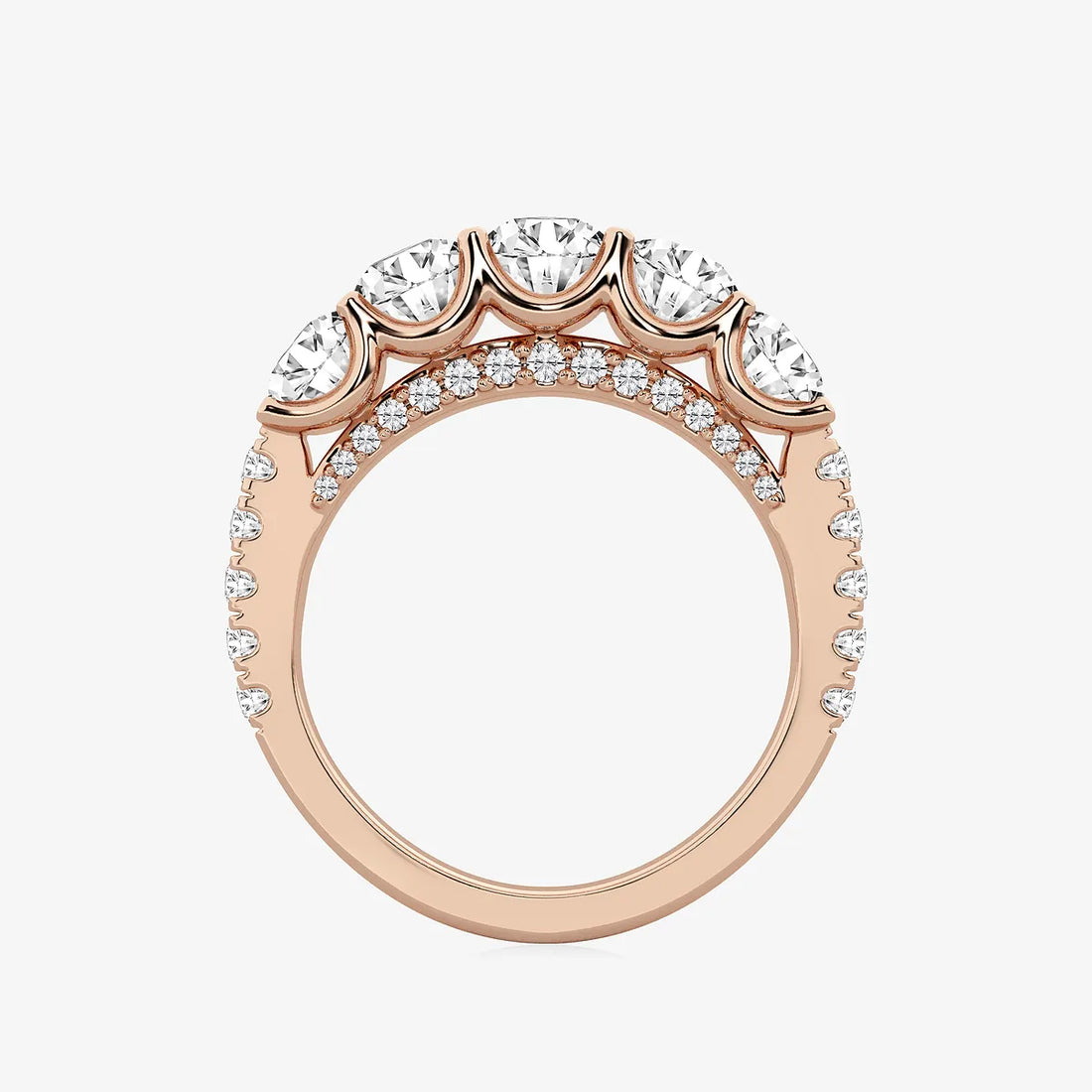 Amoréa Round Lab-Grown Diamond Five-Stone Anniversary Band