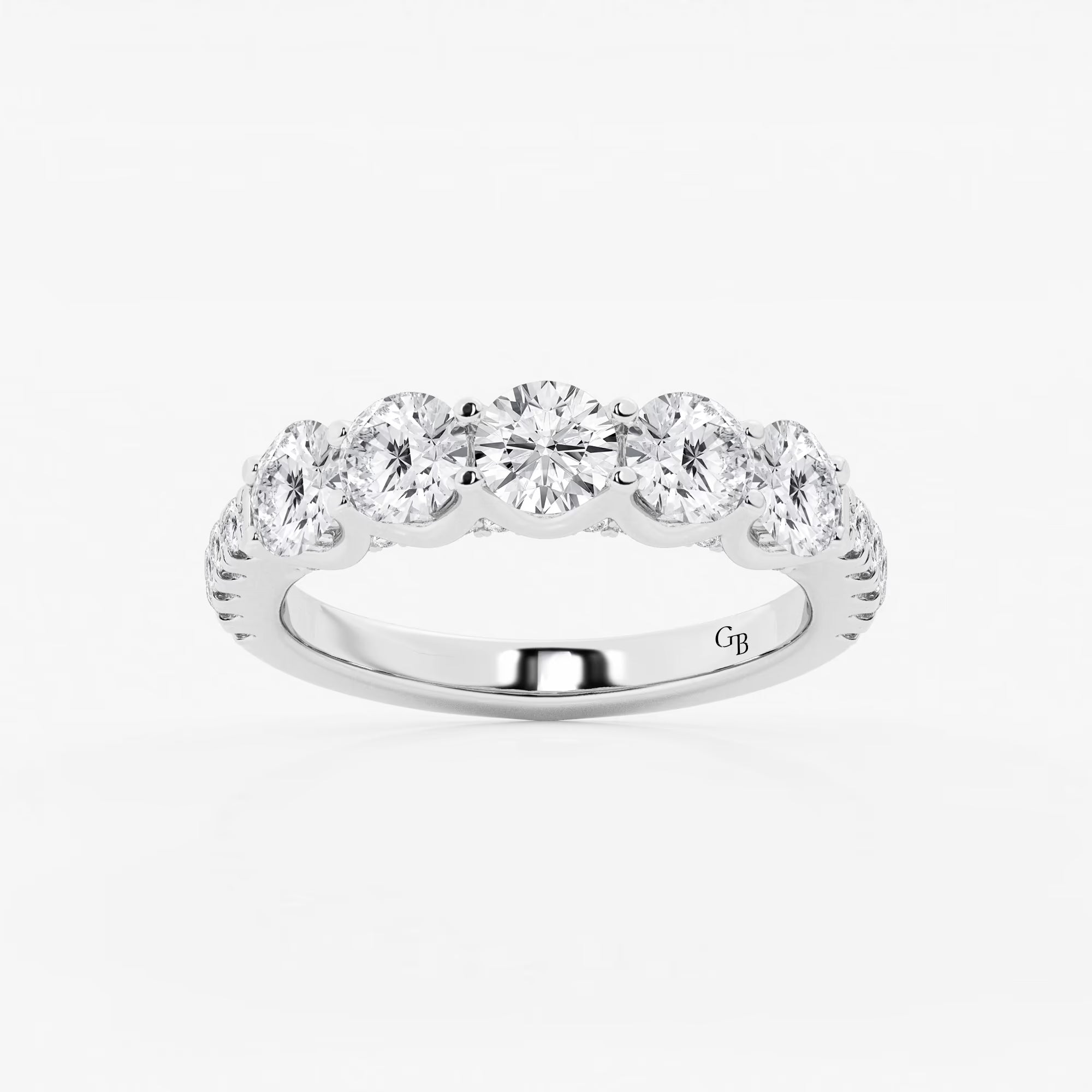 Amoréa Round Lab-Grown Diamond Five-Stone Anniversary Band