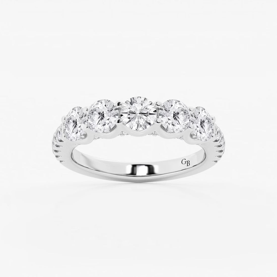 Amoréa Round Lab-Grown Diamond Five-Stone Anniversary Band