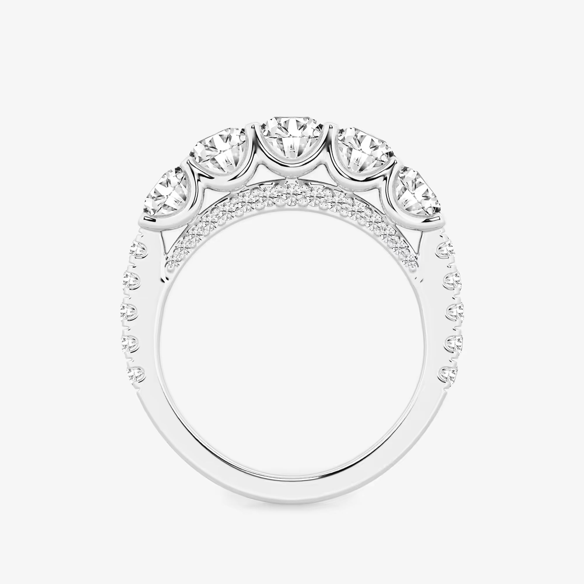 Amoréa Round Lab-Grown Diamond Five-Stone Anniversary Band