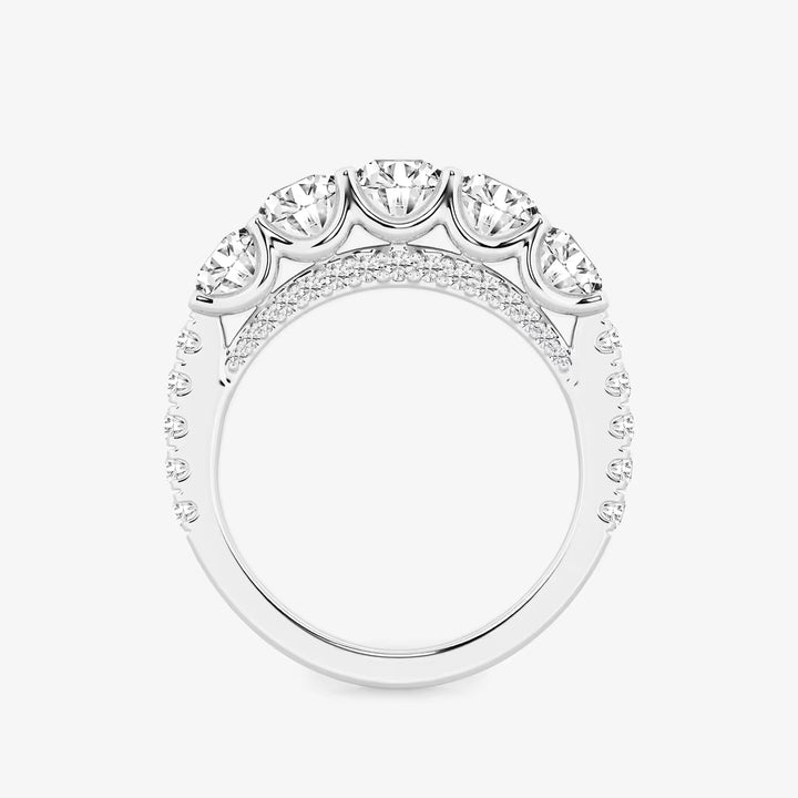 Amoréa Round Lab-Grown Diamond Five-Stone Anniversary Band