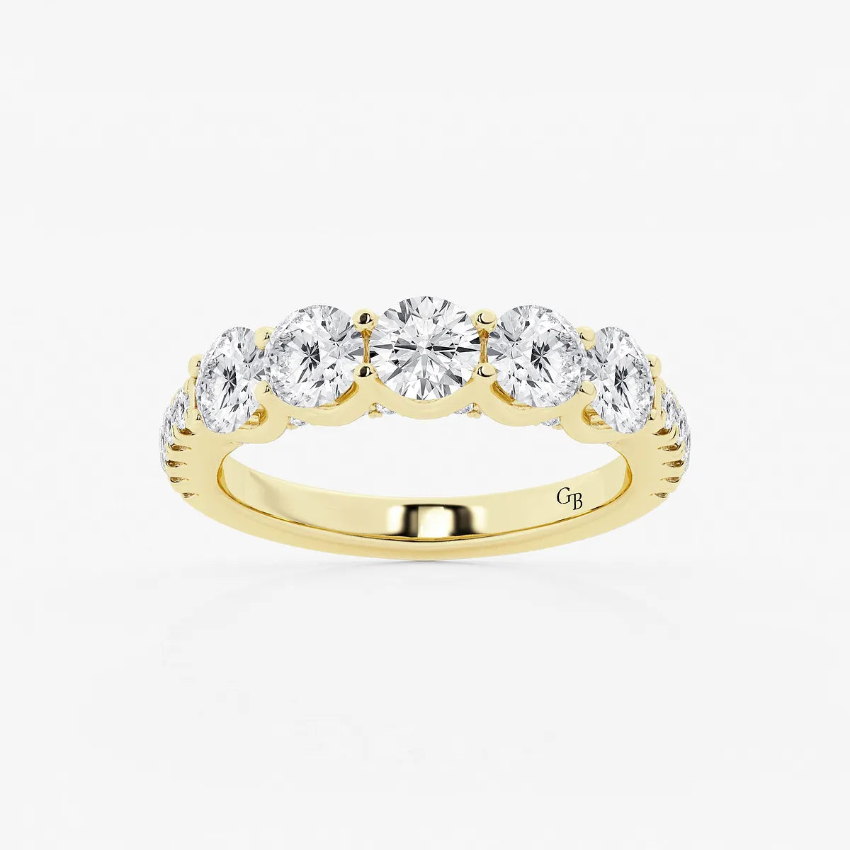 Amoréa Round Lab-Grown Diamond Five-Stone Anniversary Band