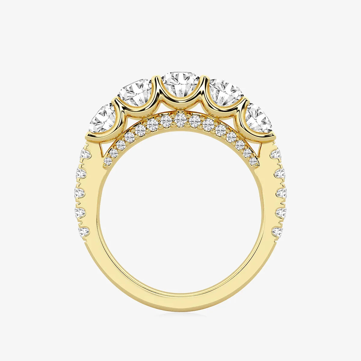 Amoréa Round Lab-Grown Diamond Five-Stone Anniversary Band