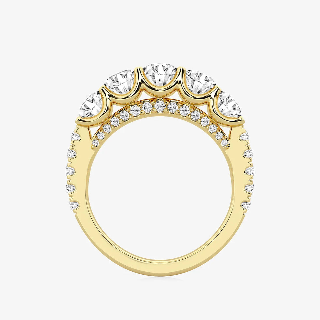 Amoréa Round Lab-Grown Diamond Five-Stone Anniversary Band